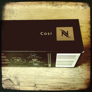 Cosi Nespresso capsule box