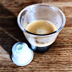 Nespresso's Variations Apfelstrudel capsule and coffee cup